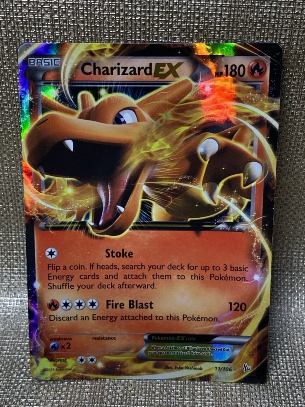 Pokemon Charizard EX 11/106 Holo Basic EX Flashfire 2014